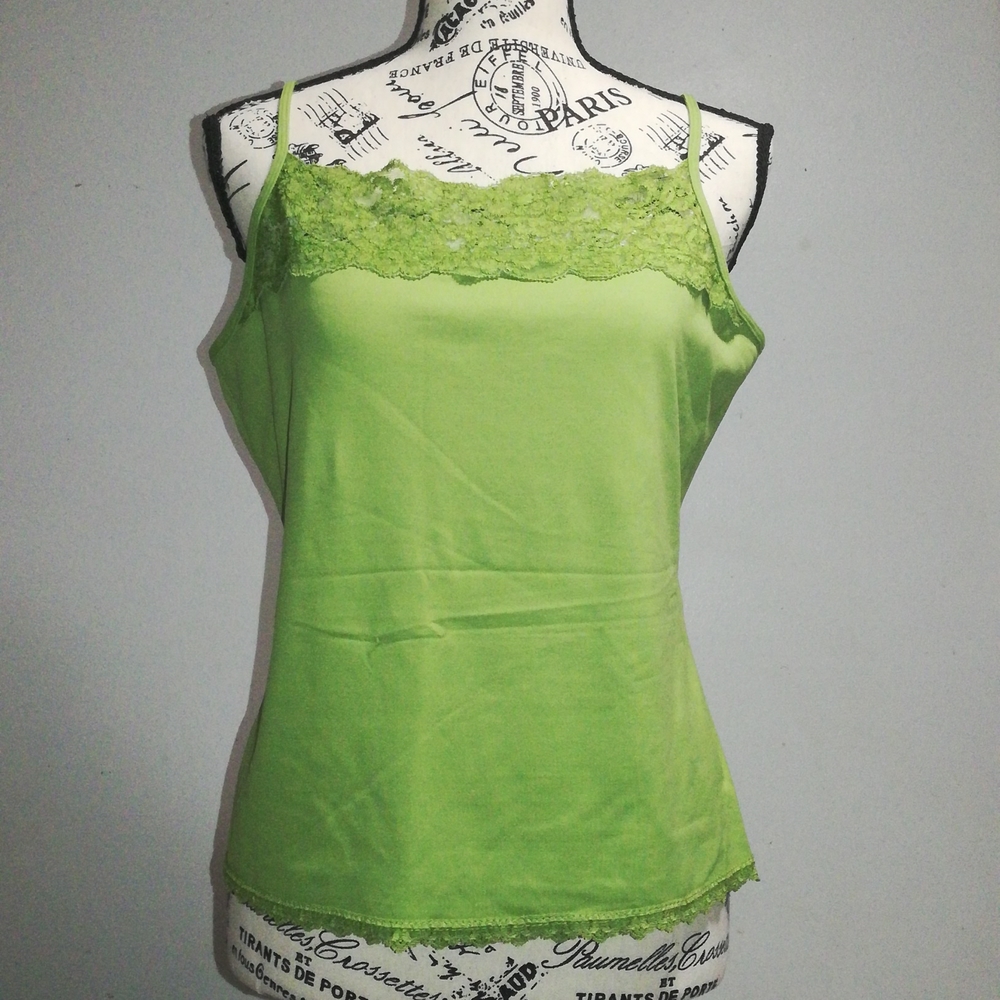 Acorn Green Sleeveless Tank Tops Size L Made in USA